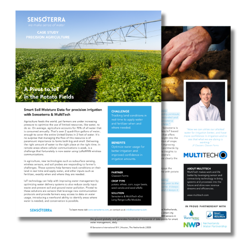 Case Study Pivot Irrigation Potatoes Sensoterra Wireless Soil